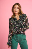 Pom Amsterdam - Blouse-Flower Blaze Anthracite