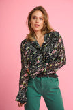 Pom Amsterdam - Blouse-Flower Blaze Anthracite