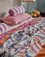 Kip & Co- Amethyst Pearl Velvet Bolster Cushion