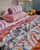 Kip & Co- Amethyst Pearl Velvet Bolster Cushion