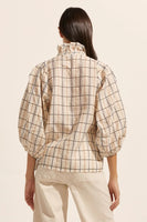 Zoe Kratzmann-Grant Top- Ivory Check