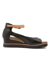 Django & Juliette - Brayan-DJ - Black/Dark Tan Leather Sandals