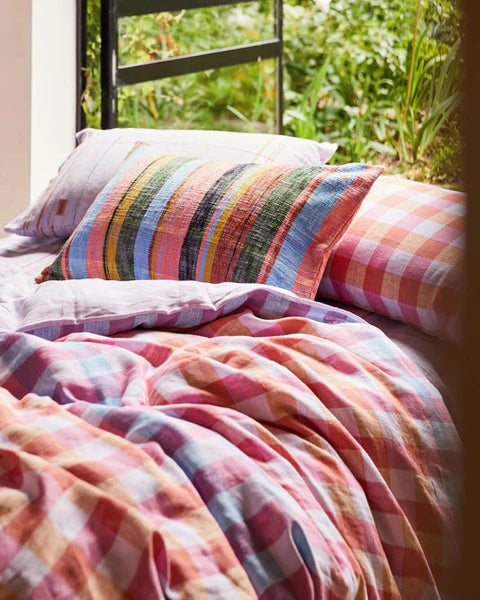 Kip & Co- Sea of Colour Tartan Cushion