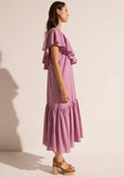 POL- Clover Ruffle Dress- Magenta