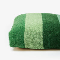 Bonnie and Neil- Boucle Wide Stripe Green Pouffe