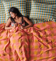 Marigold Tartan Linen Pillowcases