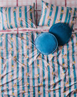 Kip & Co- Lagoon Teal Velvet Pea Cushion