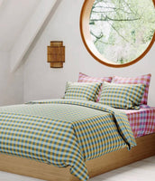 Marigold Tartan Linen Pillowcases