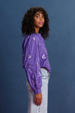 Pom Amsterdam - Blouse- French Violet Shine