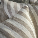 Eadie - Santi Linen Cushion - White/Natural Stripe