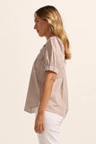 Zoe Kratzmann-Allot Top-Mocha Stripe