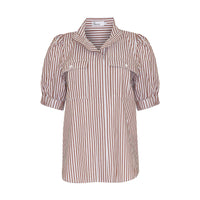 Zoe Kratzmann-Allot Top-Mocha Stripe