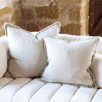 Eadie - Luca Boho Linen Cushion - Natural