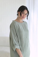Eadie- The Malle Linen Dress - Pistachio