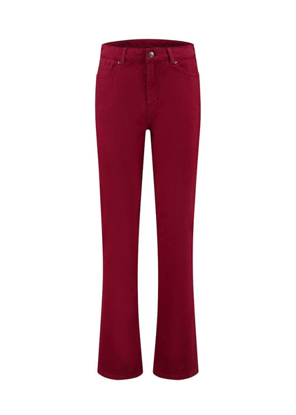 POM Amsterdam -Jeans-Kate Flare-Luscious Red