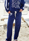 Hammill & Co - Sun Towelling Pant in Navy