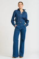 The Penny Pintuck Denim Shirt- Shirty