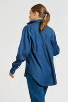The Penny Pintuck Denim Shirt- Shirty