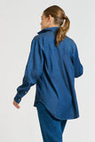 The Penny Pintuck Denim Shirt- Shirty
