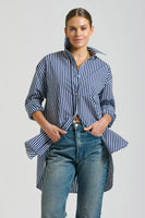 Boyfriend Shirt Navy Thick Stripe - Shirty