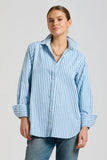 Girlfriend Relaxed Blue Stripe Shirt Stripe - Shirty