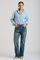Girlfriend Relaxed Blue Stripe Shirt Stripe - Shirty