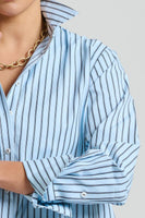 Girlfriend Relaxed Blue Stripe Shirt Stripe - Shirty