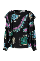 Tides Deep Black  Blouse - POM AMSTERDAM