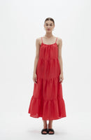 Tirelli -Cami Tiered Dress - Candy Red