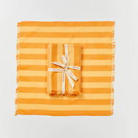 Woven Bonnie & Neil Stripe Yellow Napkins set 6