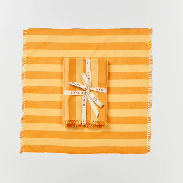 Woven Bonnie & Neil Stripe Yellow Napkins set 6