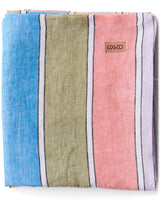 KIP & CO-  MAJORCA STRIPE WOVEN LINEN TABLECLOTH & Tea Towels