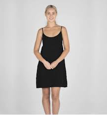Black Linen Slip