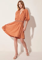 Pol-Riviera Dress-Toffee