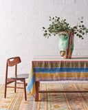 KIP & CO-  MAJORCA STRIPE WOVEN LINEN TABLECLOTH & Tea Towels