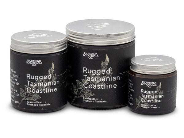 Rugged Tasmanian coastline Candle - Richmond Botanical - large