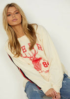 Hammill & CO - WILD HIGH-LOW VINTAGE SWEAT - NATURAL