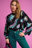 Tides Deep Black  Blouse - POM AMSTERDAM