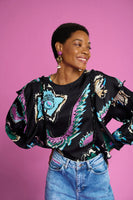 Tides Deep Black  Blouse - POM AMSTERDAM