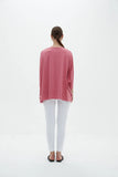 Tirelli oversized scoop neck Top - Blush pink