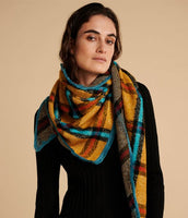 POM Amsterdam - checks Golden Amber - shawl