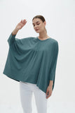 Tirelli oversized scoop neck Top - Faded Teal