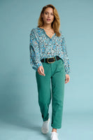 Sky Light Blue Flows Blouse - POM AMSTERDAM