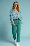 Sky Light Blue Flows Blouse - POM AMSTERDAM