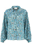 Sky Light Blue Flows Blouse - POM AMSTERDAM