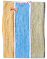 KIP & CO-  MAJORCA STRIPE WOVEN LINEN TABLECLOTH & Tea Towels